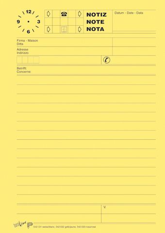 BüroLine Telefonnotizblock A5, gelb 80 Blatt