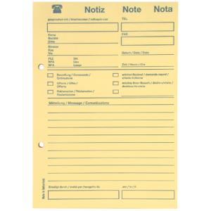 Elco Telefonnotizblock A5 hellgelb mit Telefon 80 Blatt Bund à 5 Stück