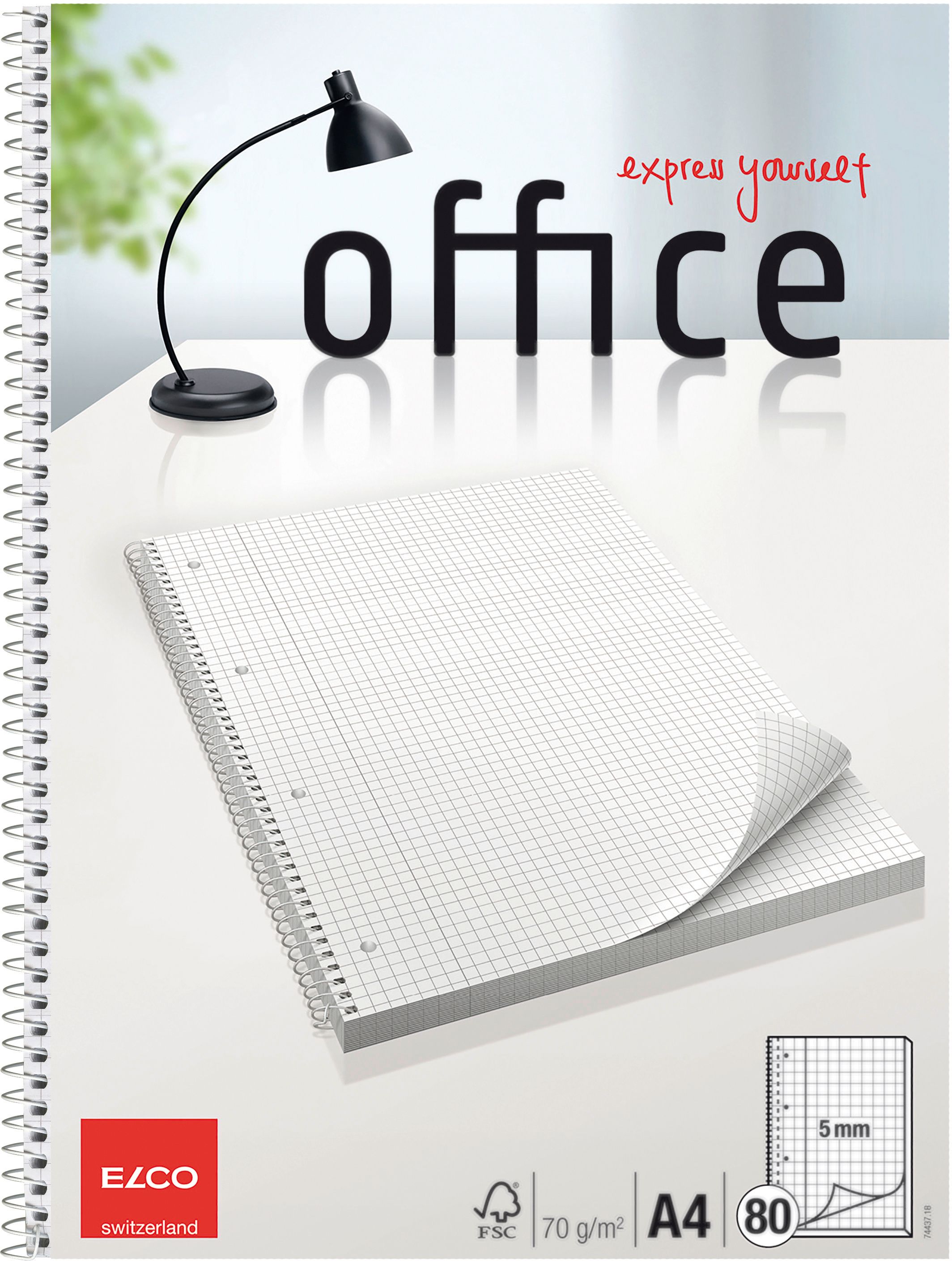 Elco Ringbuchblock A4, 5 mm kariert mit Randlinie, Nr. 74437-18 SPEZIALBESTE