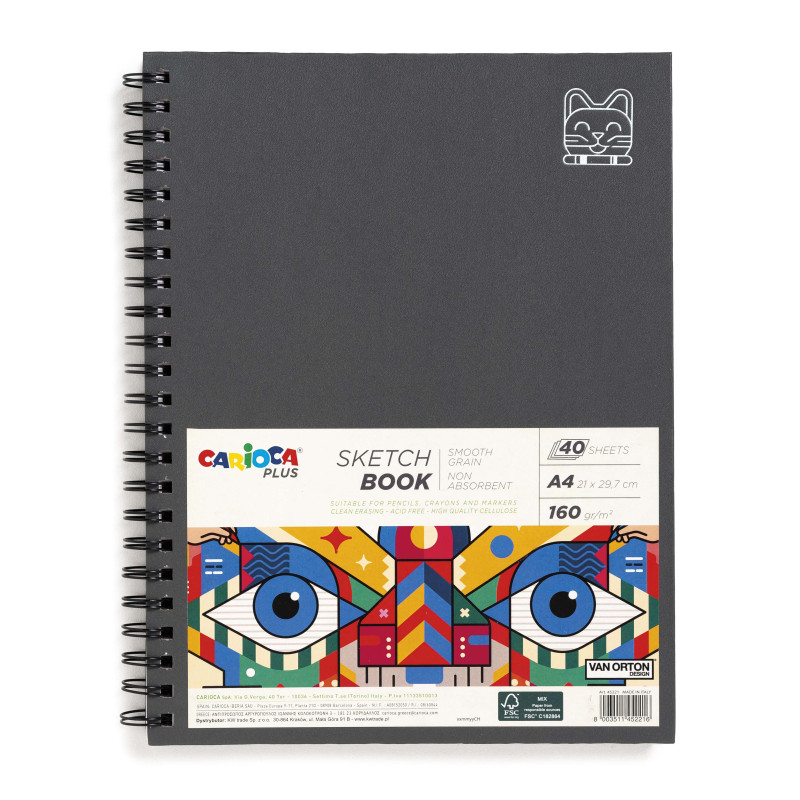 Sketchbook Carioca Plus A4 40 Blatt, 160 gm2 SPEZIALBESTELLUNG!!!