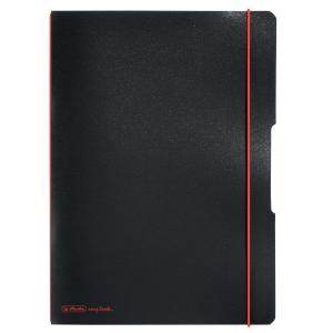 Herlitz My.Book Flex Notizheft A4 kariert + liniert 2 x 40 Blatt, schwarz