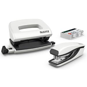 Leitz Wow Mini Heftapparat + Locher Set perlweiss, SPEZIALBESTELLUNG