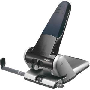 Stapellocher Leitz 5180 schwarz stanzt bis 6,5 mm, mit Anschlagschiene