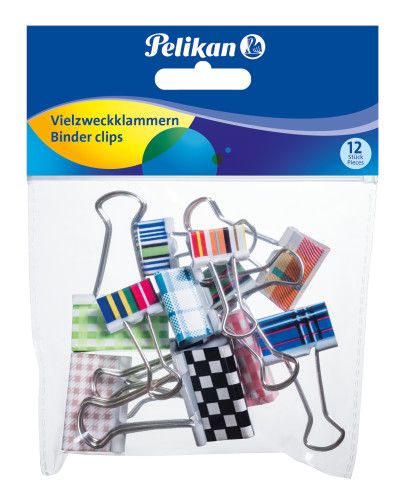 Aktenklammern Pelikan versch. Motive Beutel mit 12 Stück sortiert