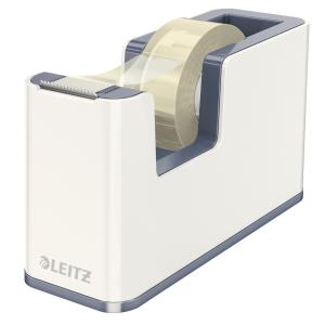 Tischabroller Leitz Wow Duo Colour perlweiss, inkl. Klebeband 19 x 33 m