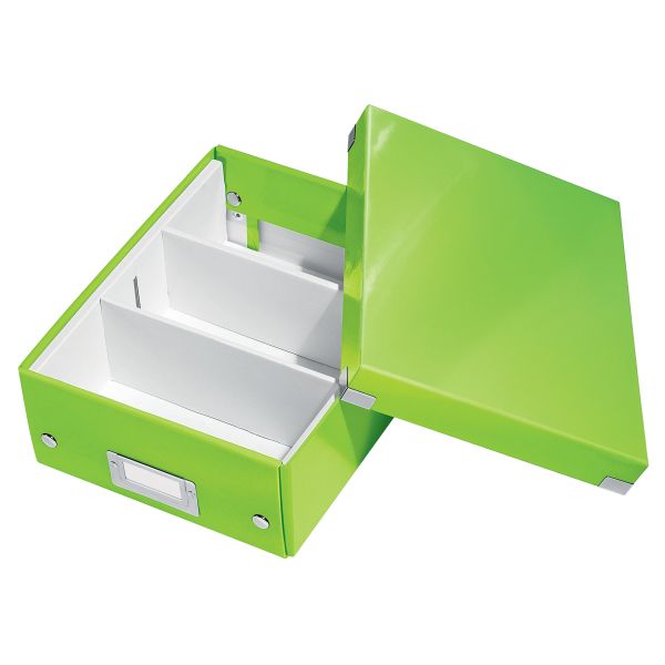 Leitz Click & Store Organisationsbox grün mit 2 flexiblen Trennwände SPEZIA