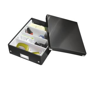 Leitz Click & Store Organisationsbox black mit 3 flexiblen Trennwände SPEZI