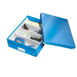 Leitz Click & Store Organisationsbox blau mit 3 flexiblen Trennwände SPEZI