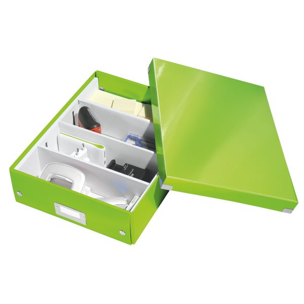 Leitz Click & Store Organisationsbox grün mit 3 flexiblen Trennwände SPEZI