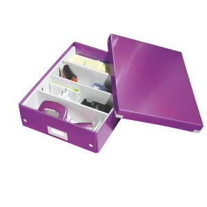 Leitz Click & Store Organisationsbox violett mit 3 flexiblen Trennwände SPEZI