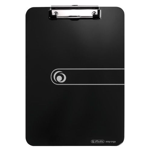 Herlitz Klemmbrett A4 schwarz aus Polystyrol Kunststoff