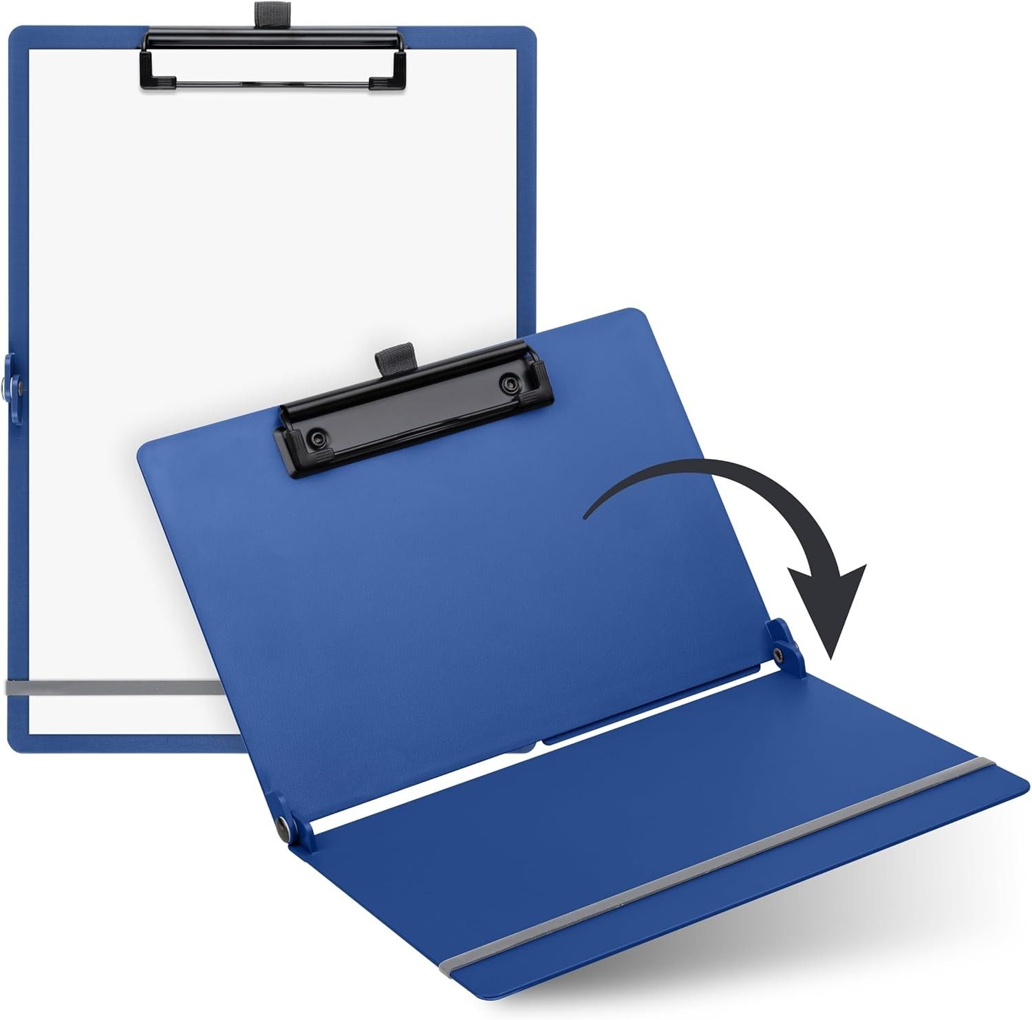 Sax Klemmbrett faltbar A4 zu A5 dunkelblau SPEZIALBESTELLUNG!!!