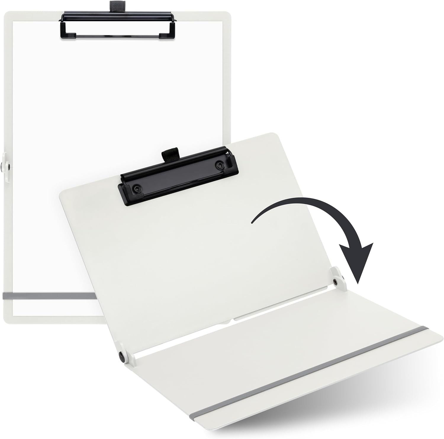 Sax Klemmbrett faltbar A4 zu A5 hellgrau SPEZIALBESTELLUNG!!!