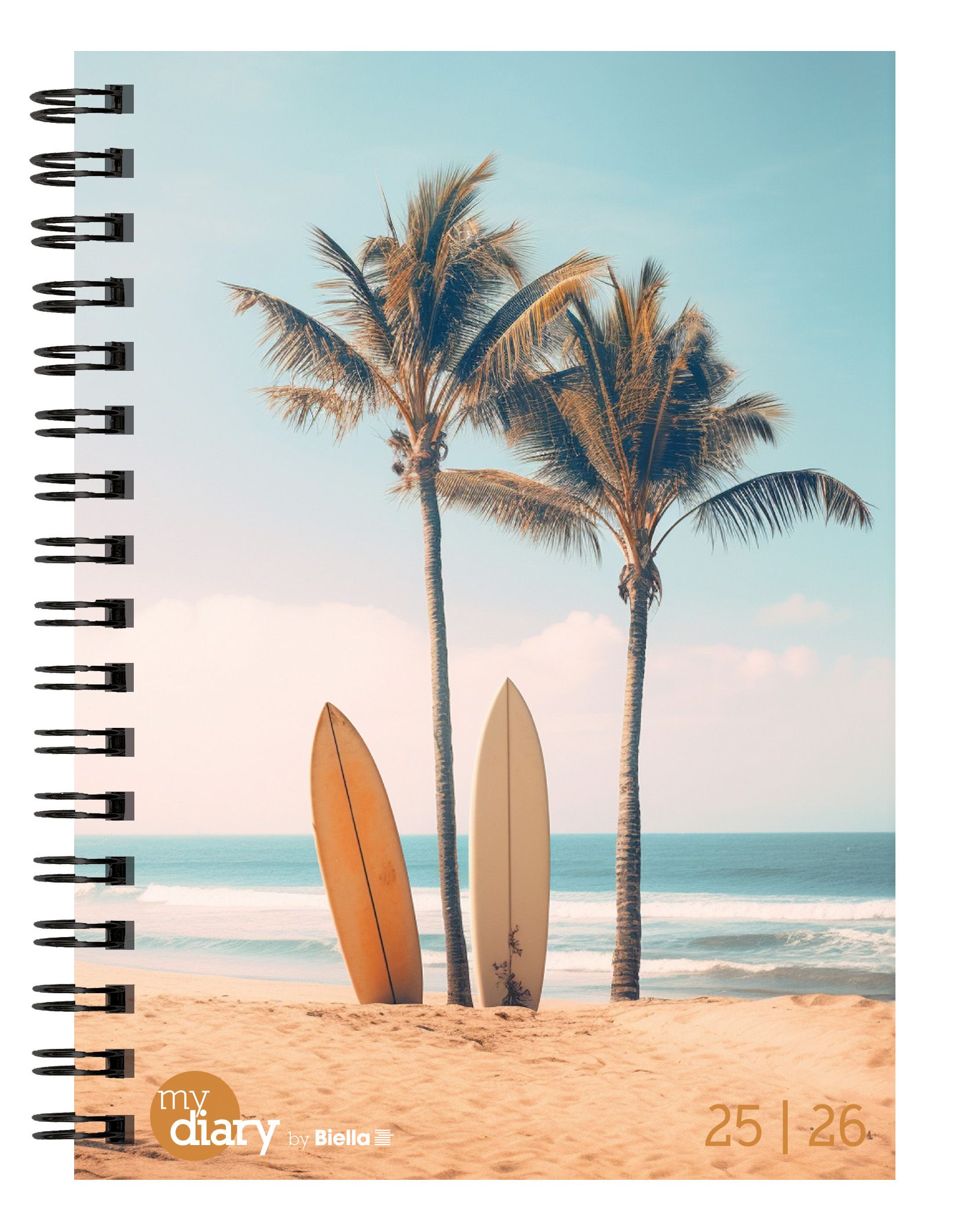 Schüleragenda mydiary 12 x 16,5 cm 3 1/2 Tage pro Seite, Wire-O, Beach