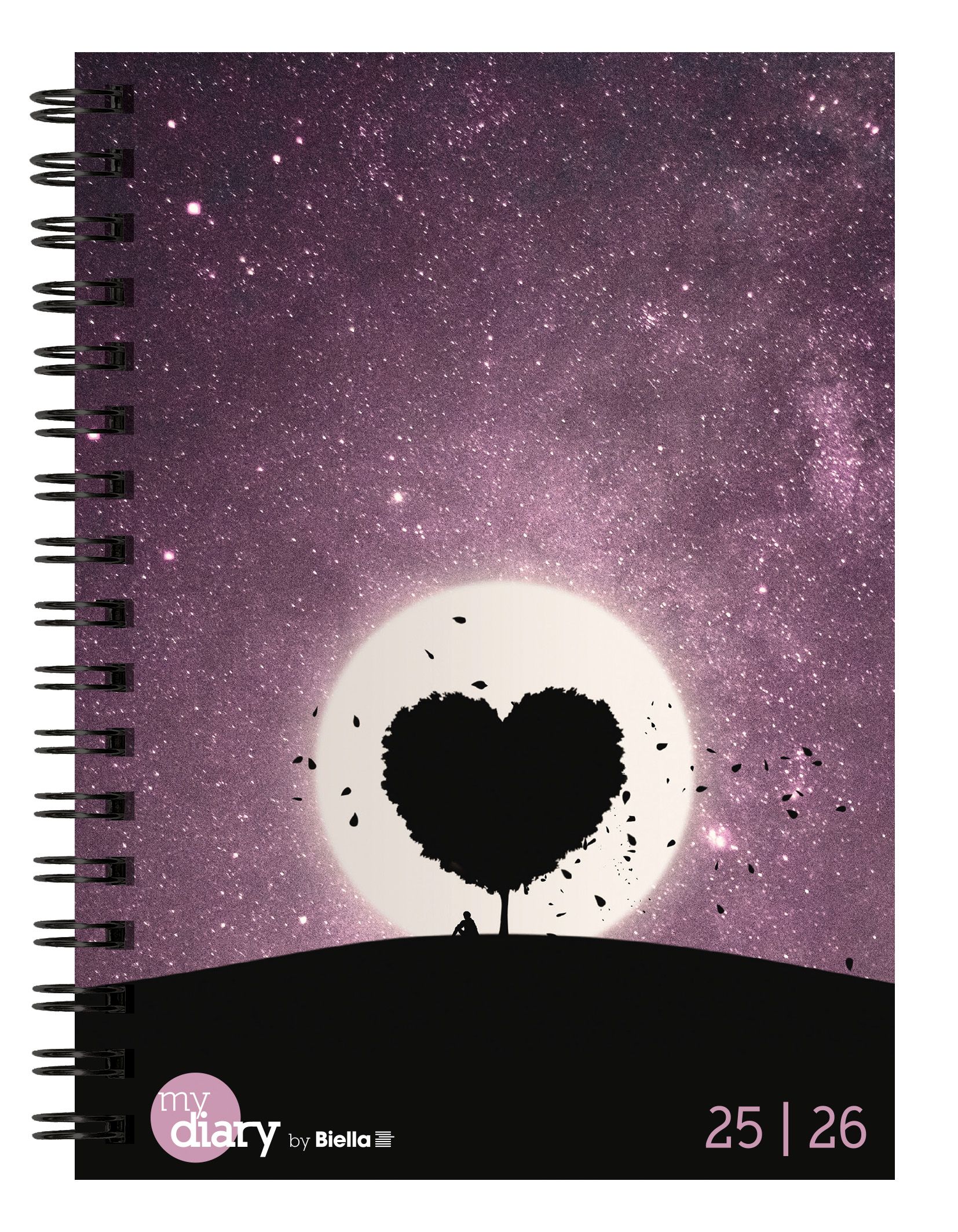 Schüleragenda mydiary 12 x 16,5 cm 3 1/2 Tage pro Seite, Wire-O, Love