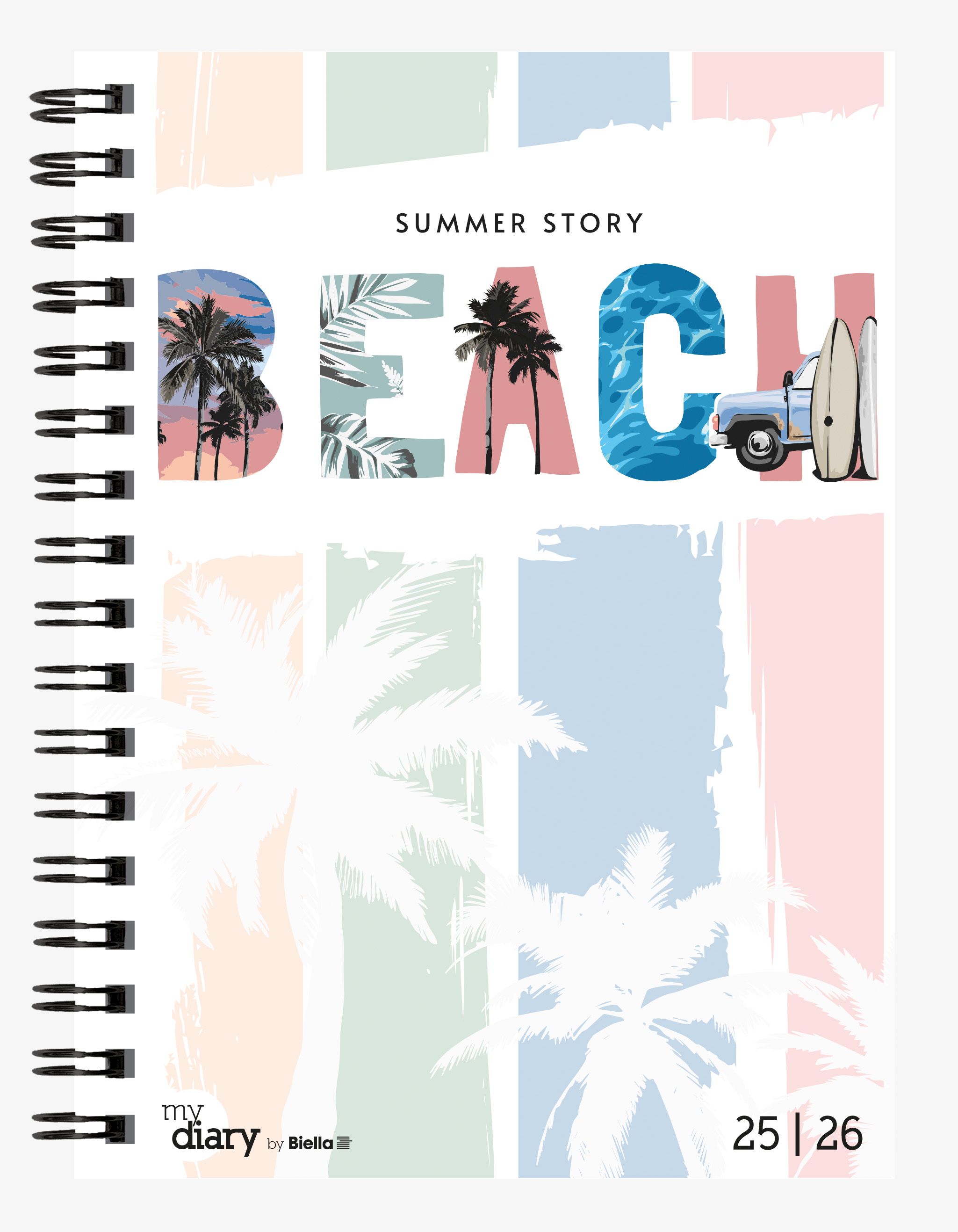 Schüleragenda mydiary 12 x 16,5 cm 3 1/2 Tage pro Seite, Wire-O, Summer
