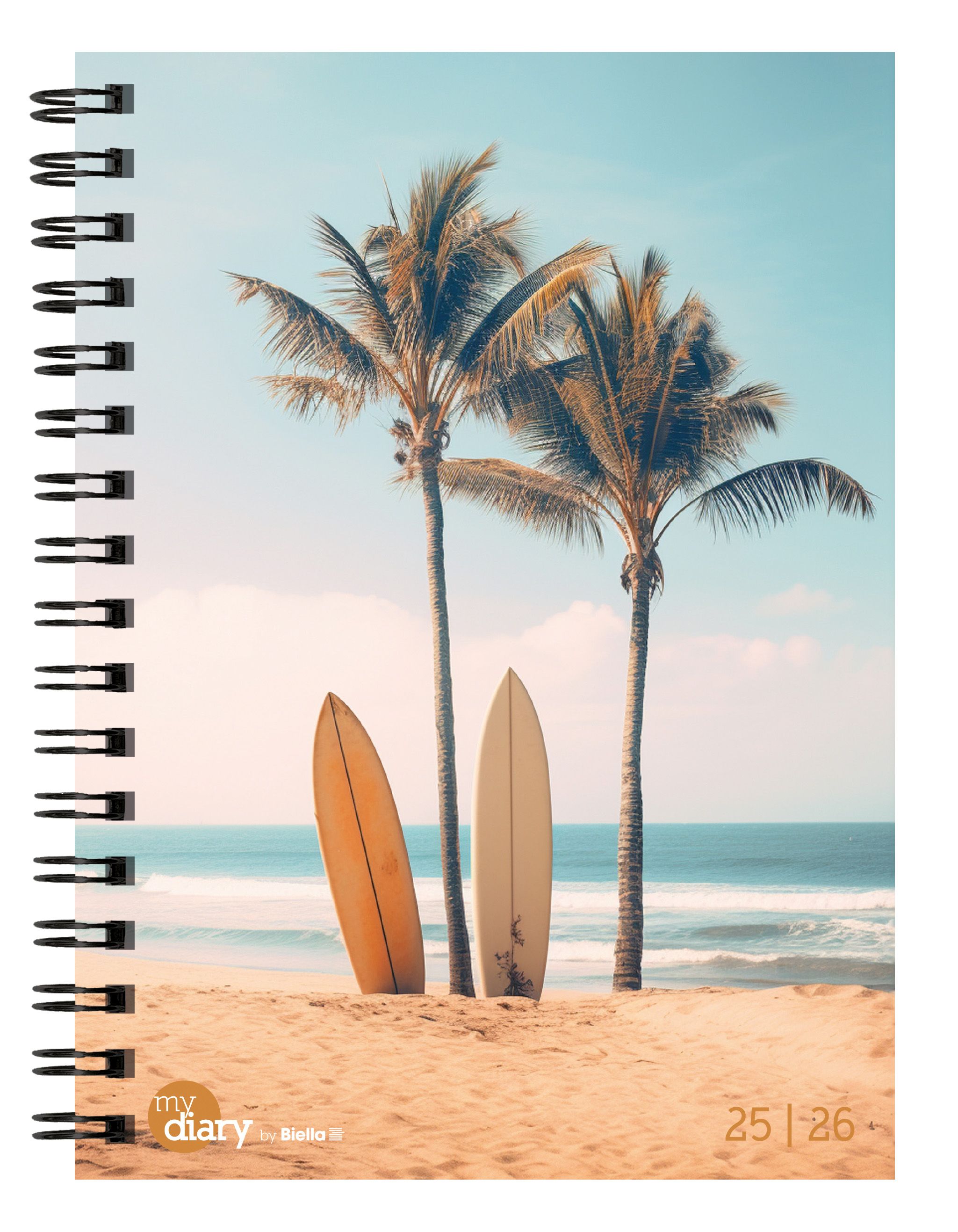 Schüleragenda mydiary 14,8 x 20,5 cm A5 3 1/2 Tage pro Seite, Wire-O, Beach