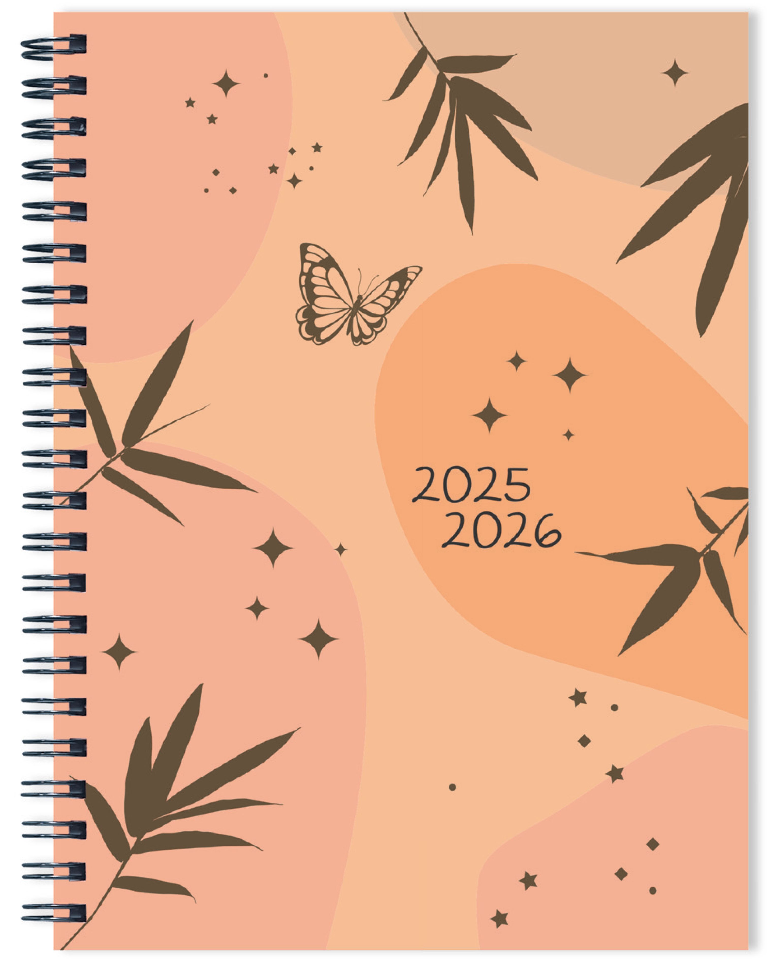 Schüleragenda Herlitz Ecoline A5 SPEZIAL Butterfly-Pastel, 1 Woche auf 2 Seiten