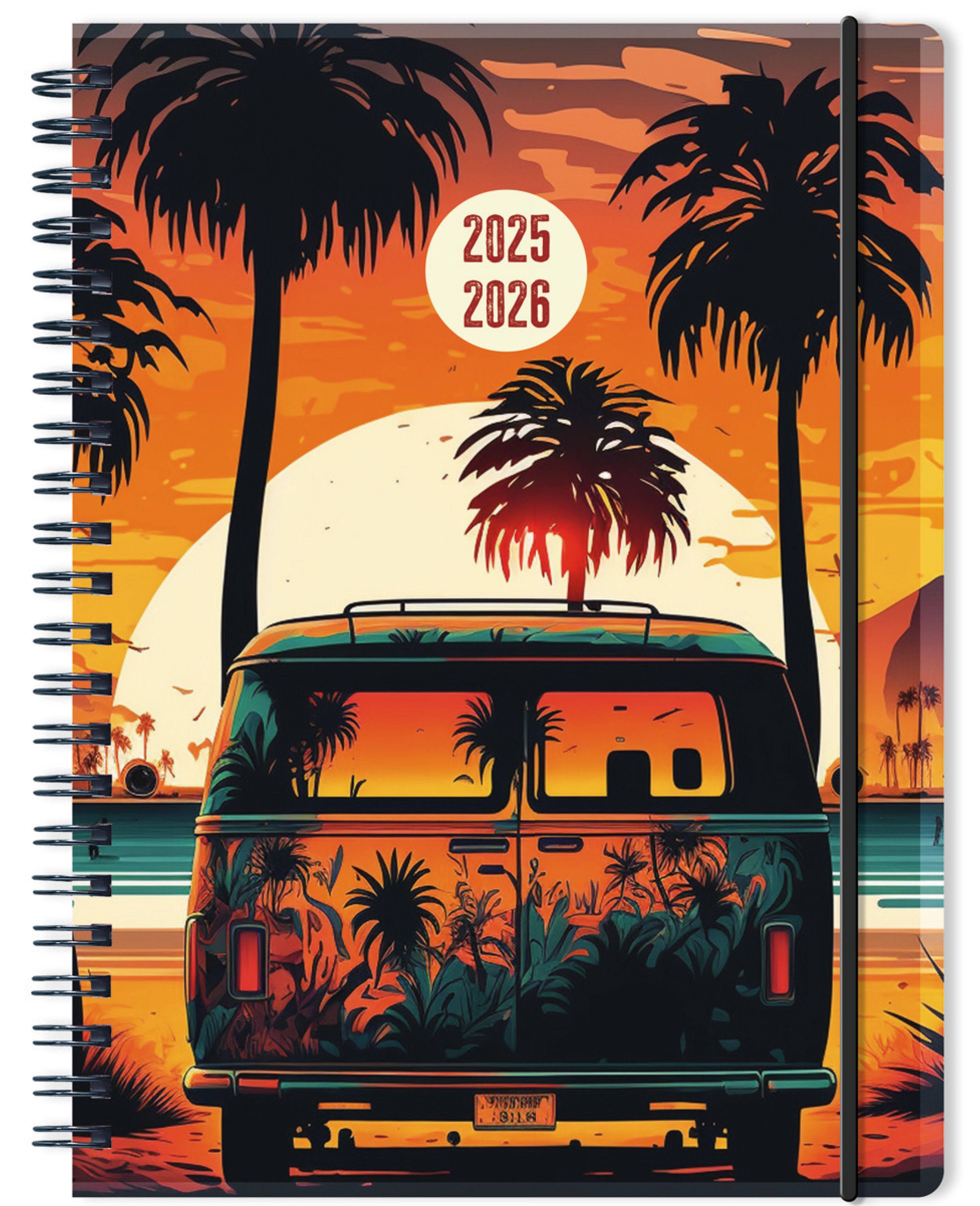 Schüleragenda Herlitz A5 MustHave Camper-Sunset 1 Woche auf 2 Seiten SPEZI
