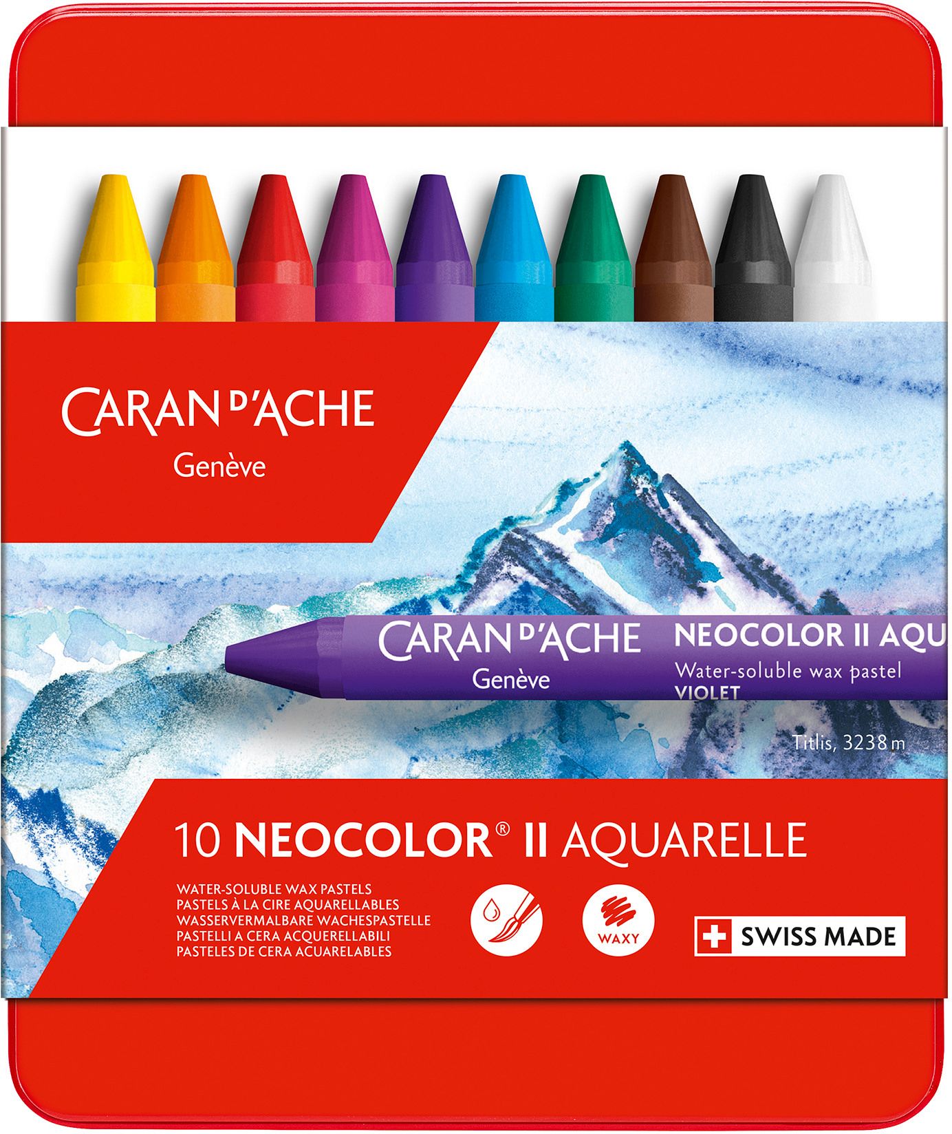 Caran D'ache Neocolor II 10er Metallschachtel