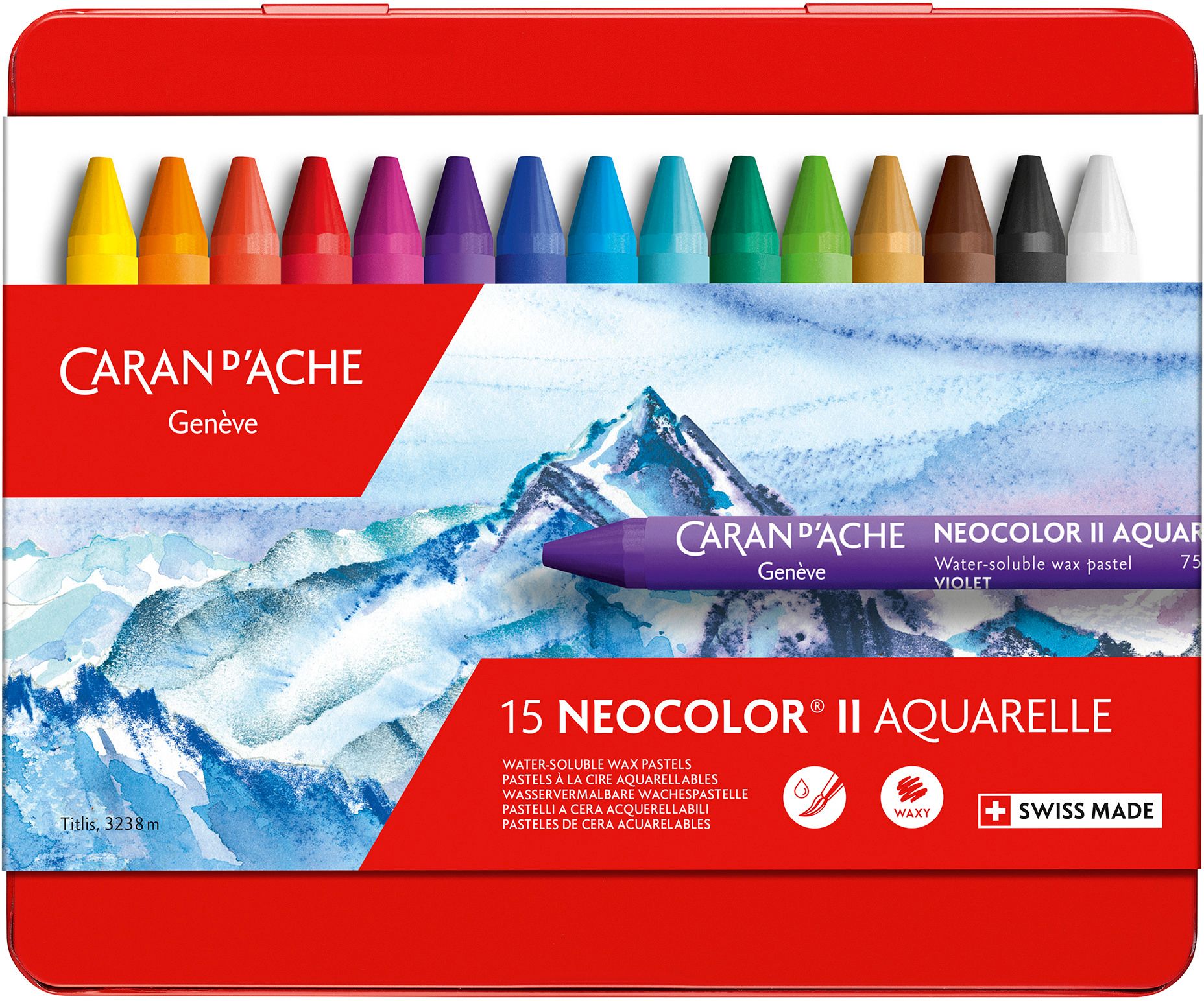 Caran D'ache Neocolor II 15er Metallschachtel