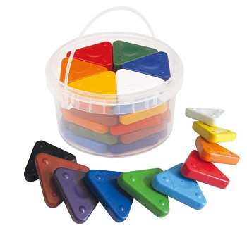 Primo Wachsmaldreiecke Eimer 30 Grundfarben ass. SOL. VORRAT!!