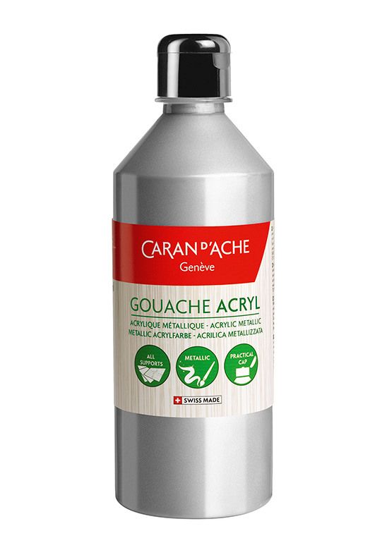 SVCdA Gouache Acryl silber 500ml, Nr. 2372.998 SOLANGE VORRAT!!!