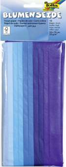 Blumenseide 50 x 70 cm Blau-Mix Pk. à 10 Bogen SPEZIALBESTELLUNG