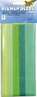 Blumenseide 50 x 70 cm Grün-Mix Pk. à 10 Bogen SPEZIALBESTELLUNG