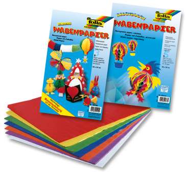 Wabenpapier 23 x 33 cm, Regenbogenfarben 5 x 30 Lagen SPEZIALBESTELLUNG