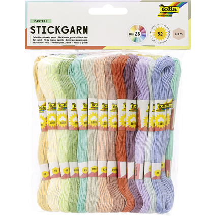 Stickgarn Pastell 52 Docken à 8 m SPEZIALBESTELLUNG