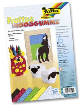 Frottee-Moosgummi 20 x 29 cm, 6 Bogen sortiert, SPEZIALBESTELLUNG