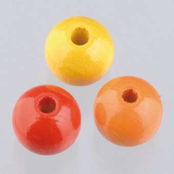 Holzperlen 10 mm Gelb-Mix Beutel à ca. 69 Stück SPEZIALBESTELLUNG