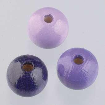 Holzperlen 10 mm Lila-Mix Beutel à ca. 69 Stück SPEZIALBESTELLUNG