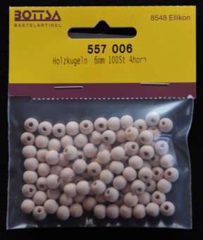 Holzkugeln roh 6 mm, Bt. à 100 Stück SPEZIALBESTELLUNG
