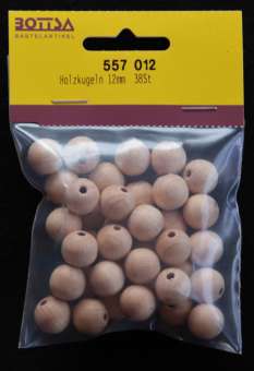 Holzkugeln roh 12 mm, Bt. à 38 Stück SPEZIALBESTELLUNG