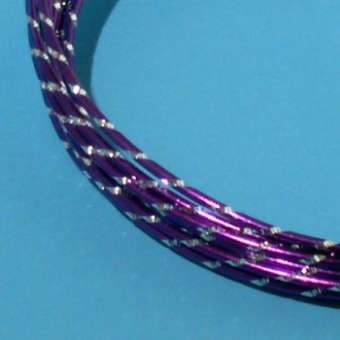 Aluminiumdraht lila/silber 2 mm 5 m, SPEZIALBESTELLUNG
