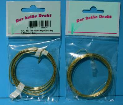 Messingdraht Ringe 0,6 mm, 10 m SPEZIALBESTELLUNG