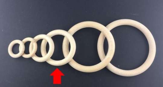 Holzringe Buche roh 70 mm Durchmesser Beutel à 20 Stück SPEZIALBESTELLUNG