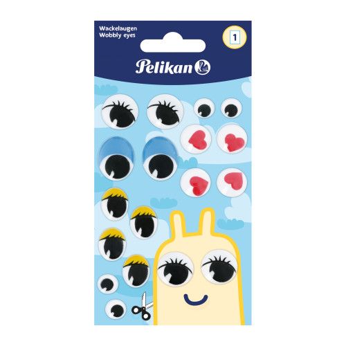 Pelikan Sticker Wackelaugen klein 1 Bogen mit 18 Augen SOL.VORRAT