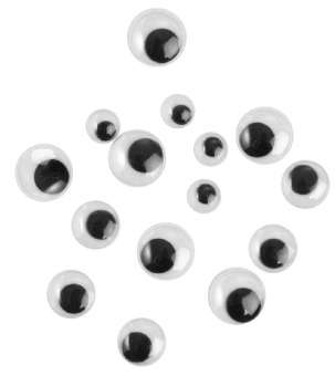 Wackelaugen selbstklebend 20 mm Beutel à 50 Stk. SPEZIALBESTELLUNG