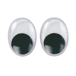 Wackelaugen oval 14 x 18 mm Beutel à 50 Stk. SPEZIALBESTELLUNG
