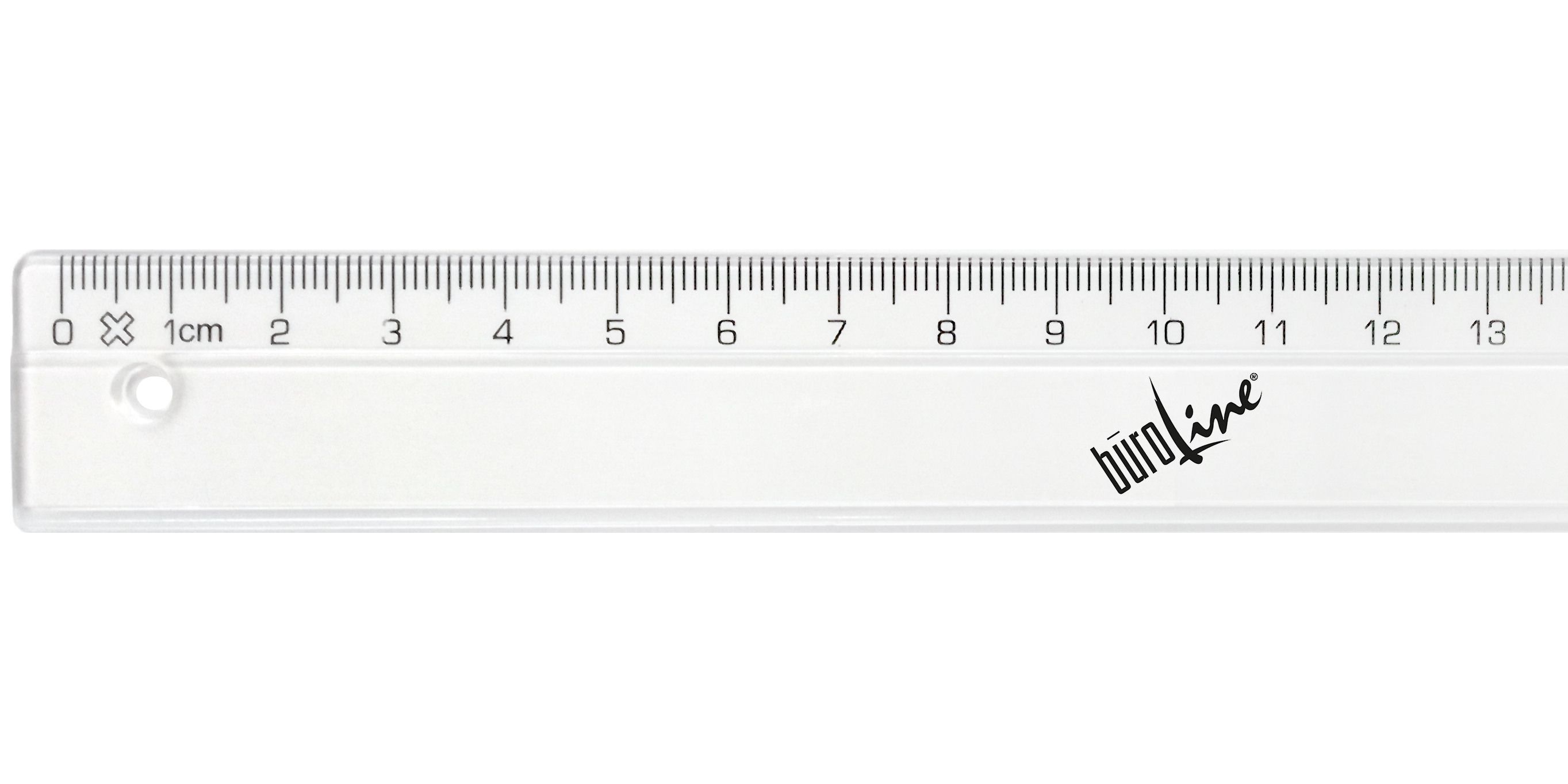 Massstab BüroLine 20 cm Kunststoff transparent, unzerbrechlich