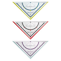 Geometrie-Dreieck Herlitz my.pen 25 cm mit abnehmbarem Griff, Farben assortiert