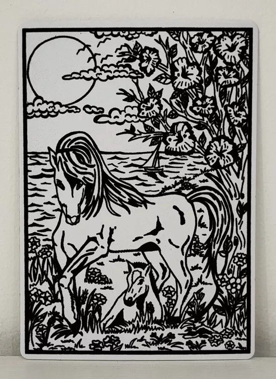 TataRuga Samtbild A4 Pferd SPEZIALBESTELLUNG