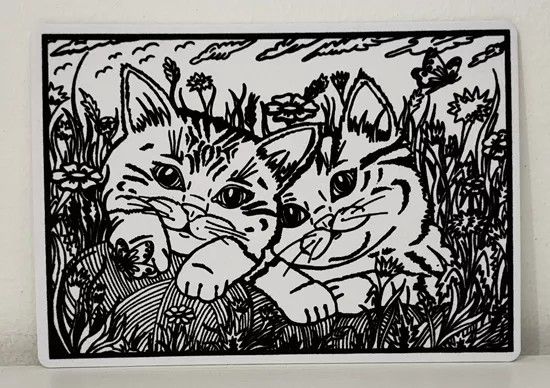 TataRuga Samtbild A4 Kätzchen SPEZIALBESTELLUNG