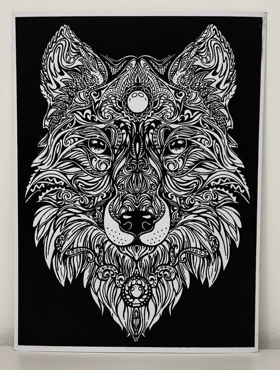 TataRuga Samtbild A4 Wolf SPEZIALBESTELLUNG