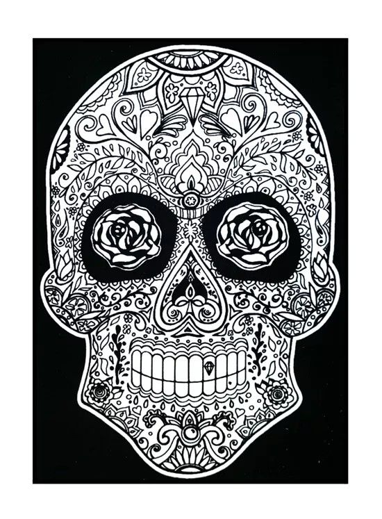 TataRuga Samtbild A4 Schädel SPEZIALBESTELLUNG