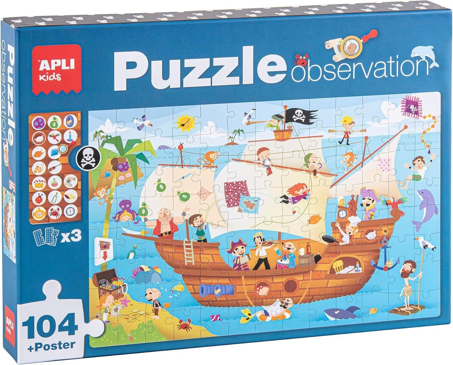 Wimmel Puzzle Pirattenschiff 104 Puzzleteile 5 x 5 cm