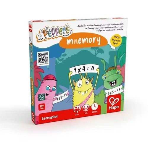 Mormels & Peppers Mnemory Memo Spiel für den Einstieg ins Einmaleins